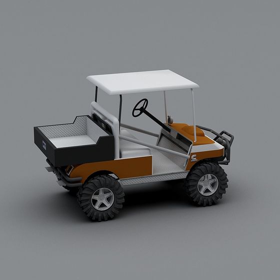 Vintage Golf Cart 3D model for Creative Projects
