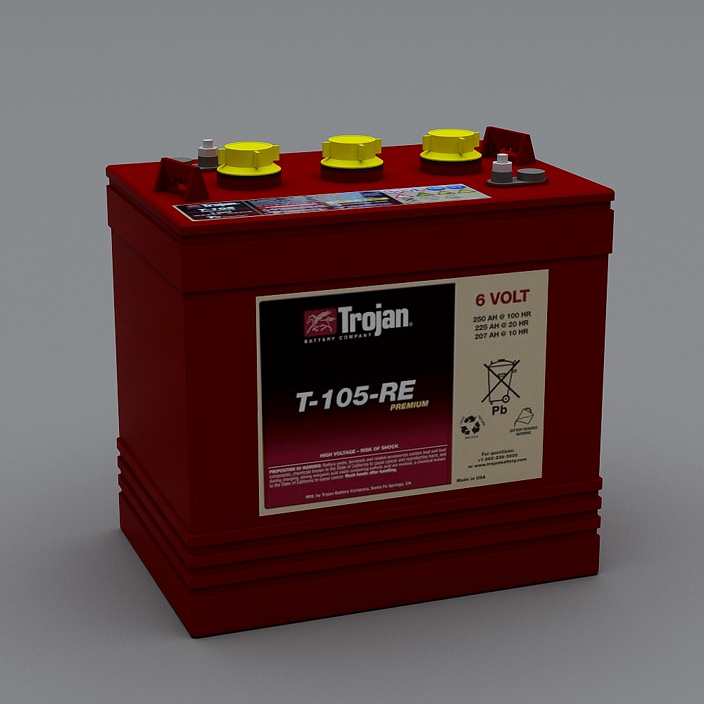 T-105-RE Premium Battery 3D model