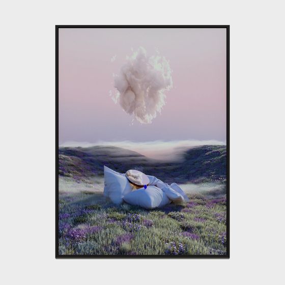 Cloud Dream 3D model in a Stunning Purple Flower Field