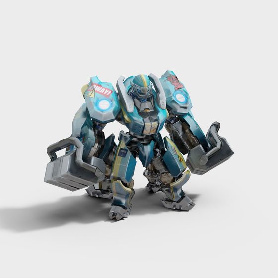 Cyber Titan 3D Model - Futuristic Guardian Robot