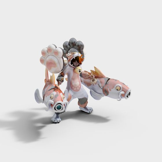 Enchanting Aquatic Guardian 3D model for Creative Projects