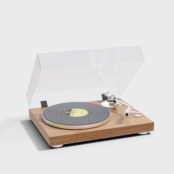 Retro Vinyl Record Player 3D model
