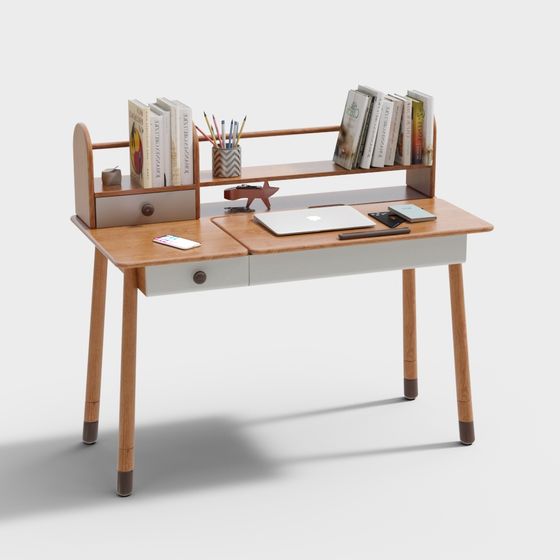 Modern Vintage Style 3D Table and Chair Set