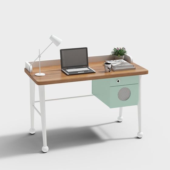 Modern Low-Poly Mobile Desk 3D model