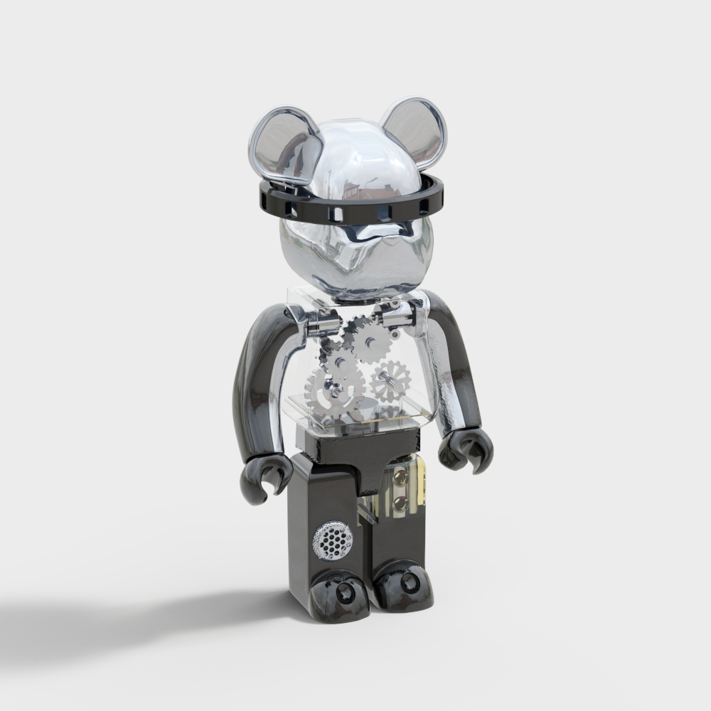 Mechanical Mouse 3D Model – Futuristic Metallic Design