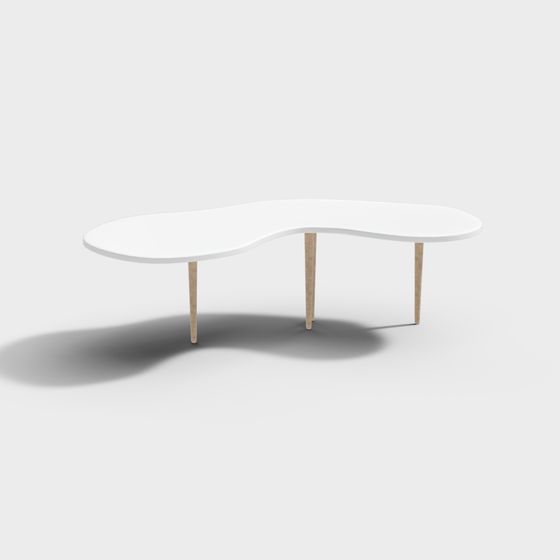 Flowing Coffee Table 3D model for Modern Spaces