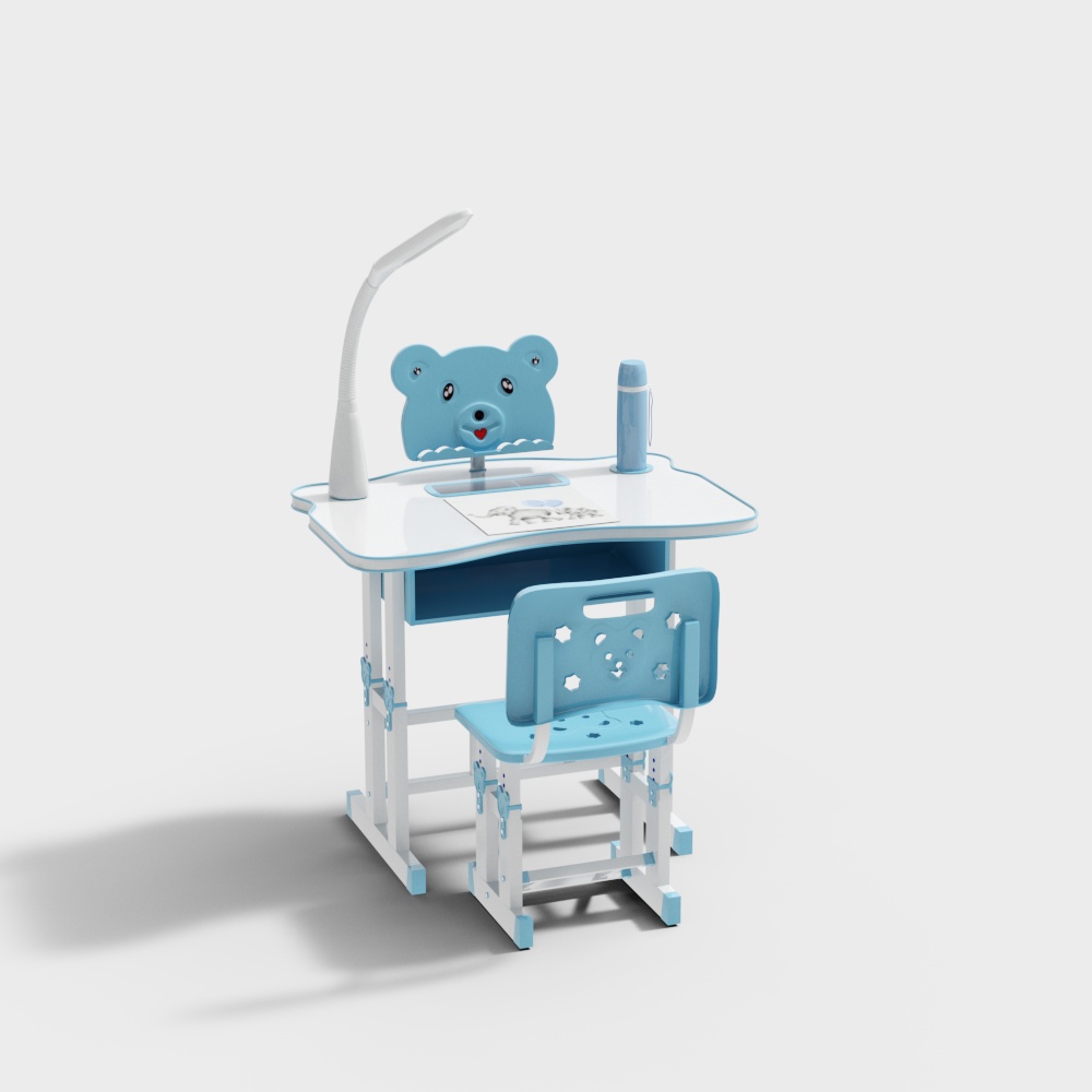 Bear Desk 3D model for Children’s Learning Space