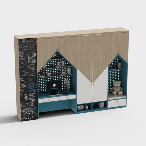 Modern Playroom Cabinet 3D model