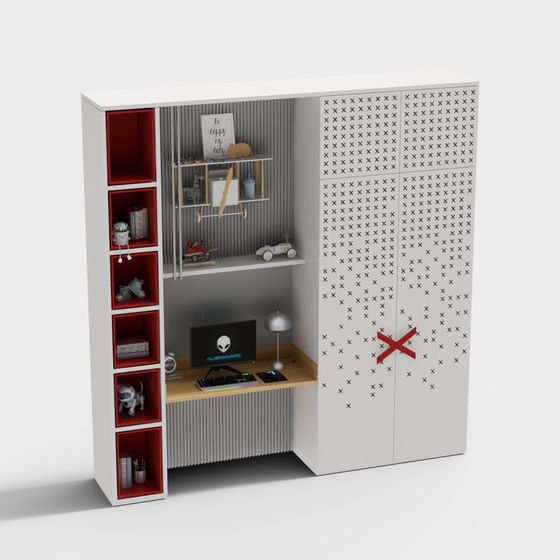 Urban Workspace Low Poly 3D model