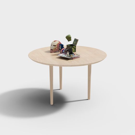 Minimalist Round Table 3D Model for Creative Projects
