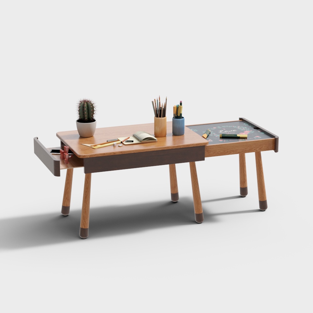 Nordic log children's desk