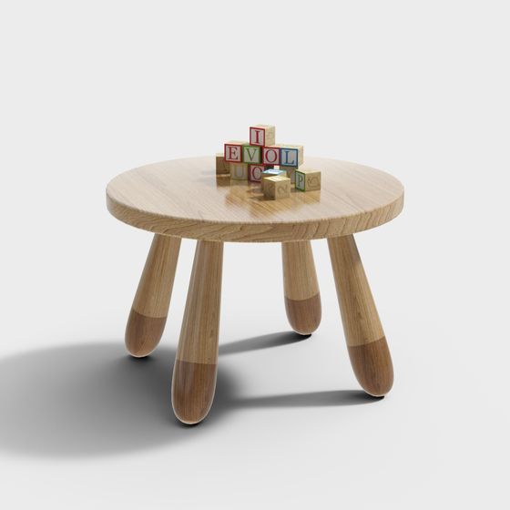 Playful Kids Table 3D model