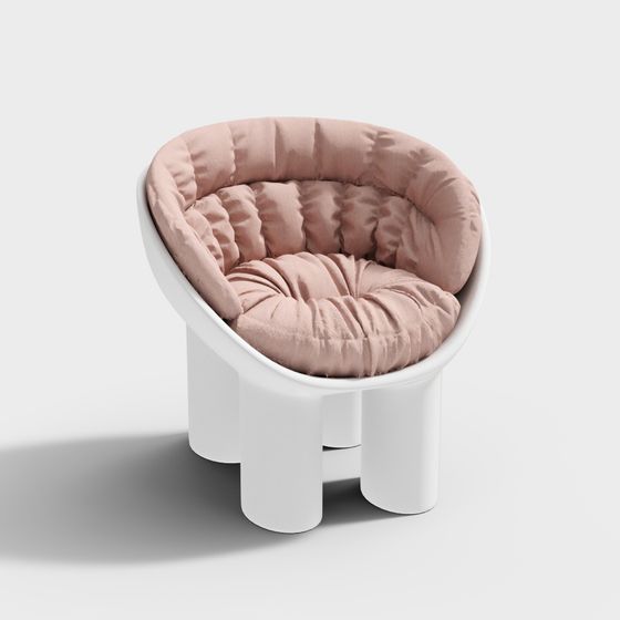 Stylish Roundy Chair 3D model for Modern Interiors