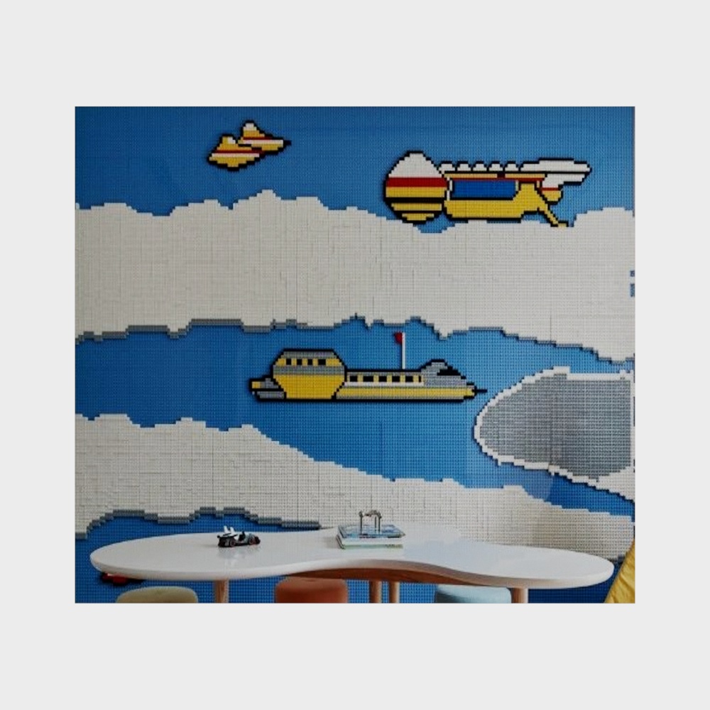 Modern children's playroom decoration painting