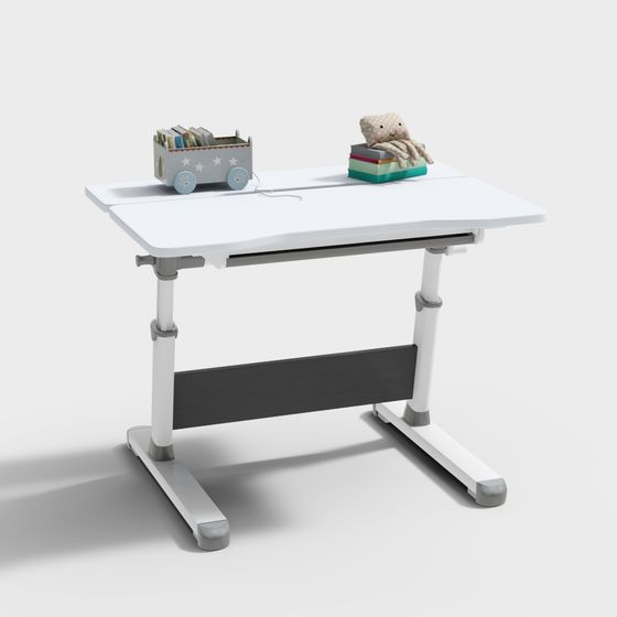 Stylish Children's Learning Desk 3D model