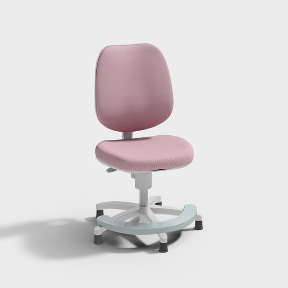 Stylish Pink Office Chair 3D model