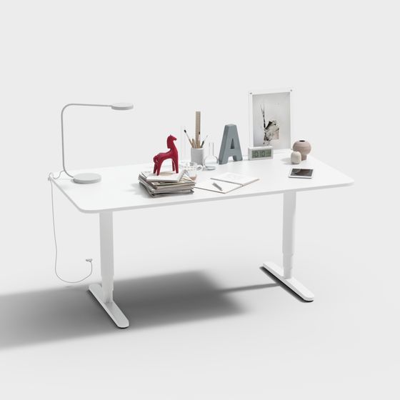 Flexible Work Desk 3D Model