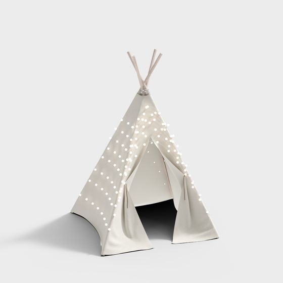 Modern Black Tent 3D Model
