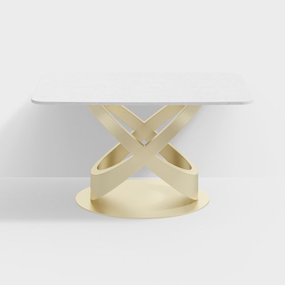 X-Cross Marble Coffee Table 3D model
