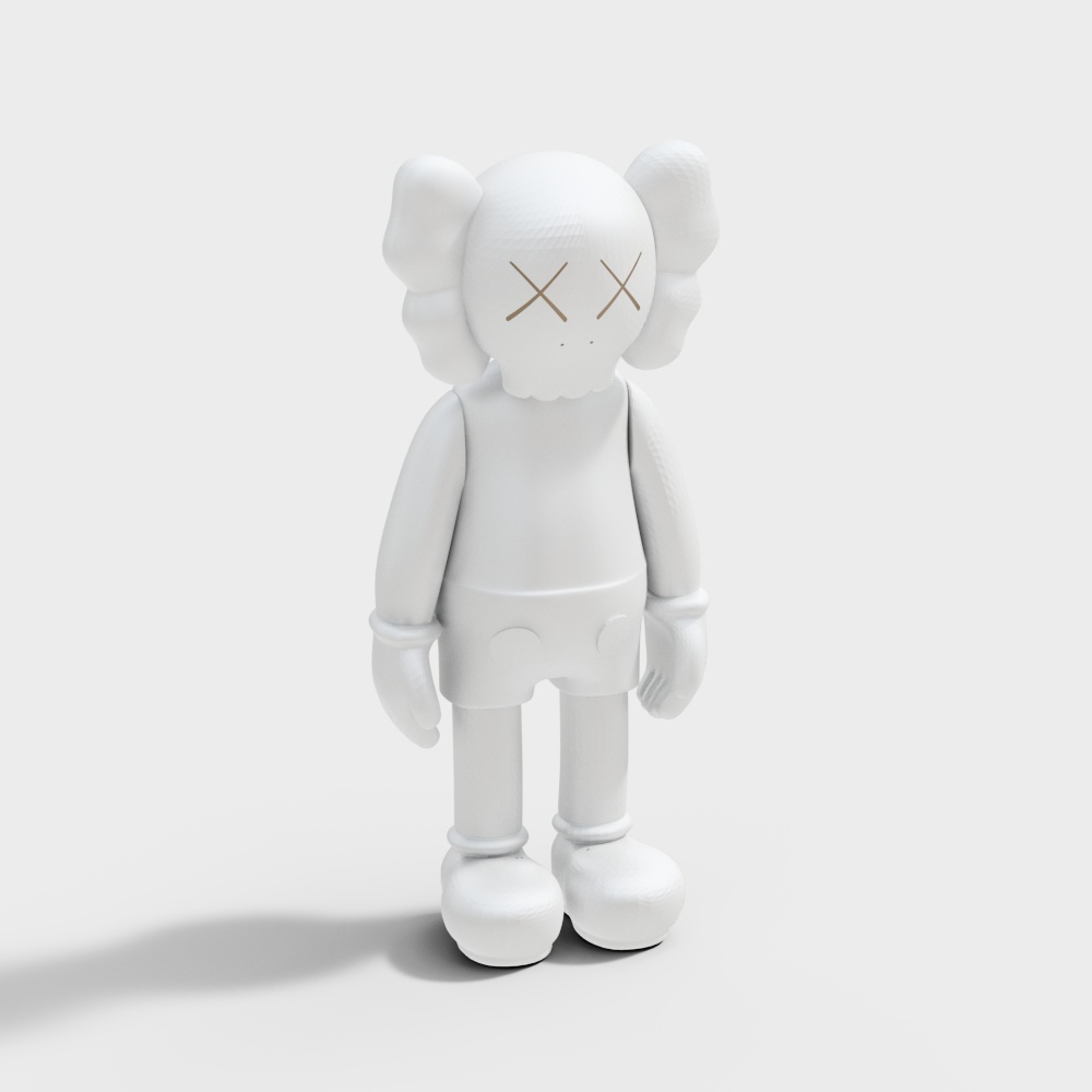 Kaws Companion 3D Model – Low-Poly Artistic Figure