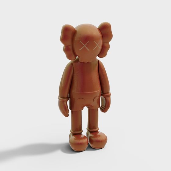 Kaws Companion 3D Model - Unique Low Poly Design