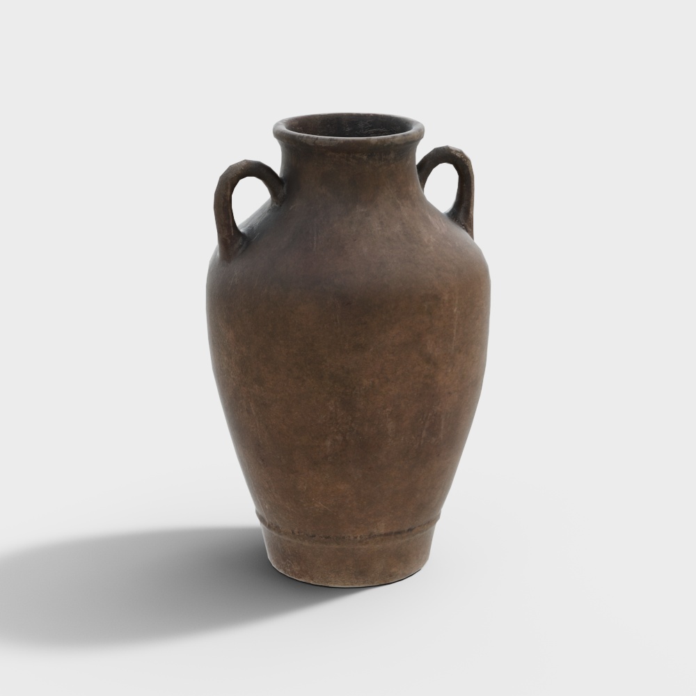 Vintage Ceramic Pot 3D Model – Low-Polygon Pottery