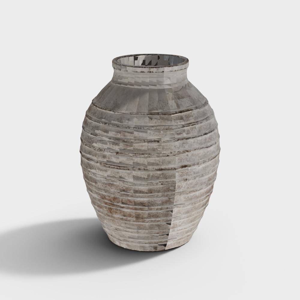 Vintage Pot 3D Model – Low-Poly Aged Pottery