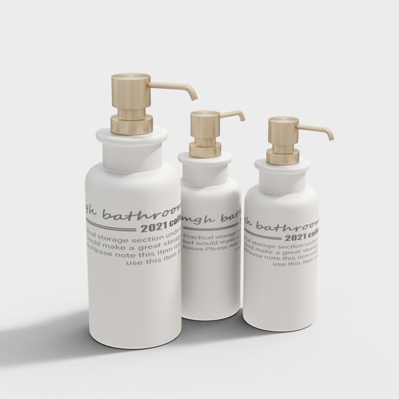 Minimalist Bathroom Liquid Soap Dispenser 3D model