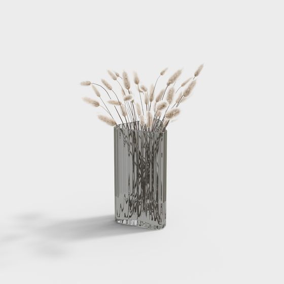 Chic Glass Vase 3D model for Interior Design