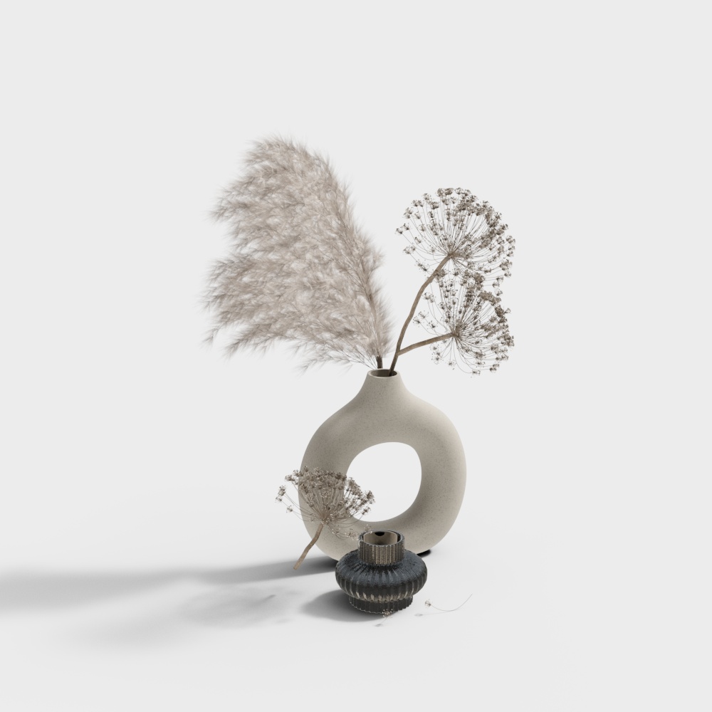 Wabi-sabi air-dried flower ornaments