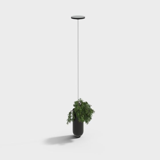 Minimalist Hanging Plant Light 3D model