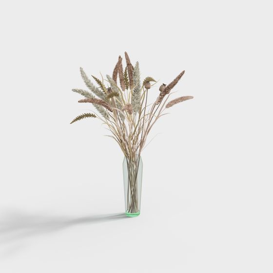 Rustic Charm Dried Flower 3D Model for Creative Use