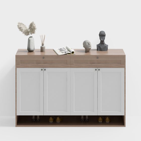 Urban Corner Shoe Cabinet 3D model