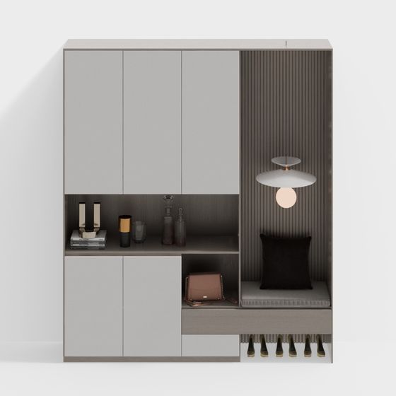 Minimalist Storage Cabinet 3D model for Urban Living