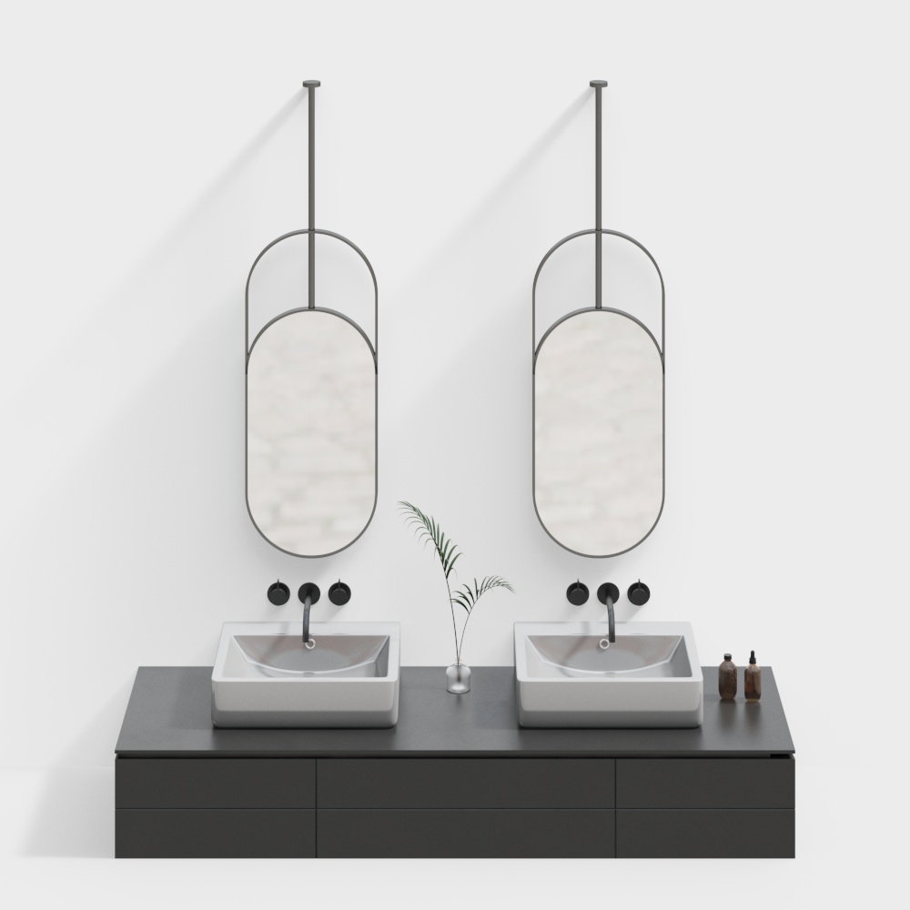 Kabinet westafel washtafle wastafel kamar mandi double basin modern