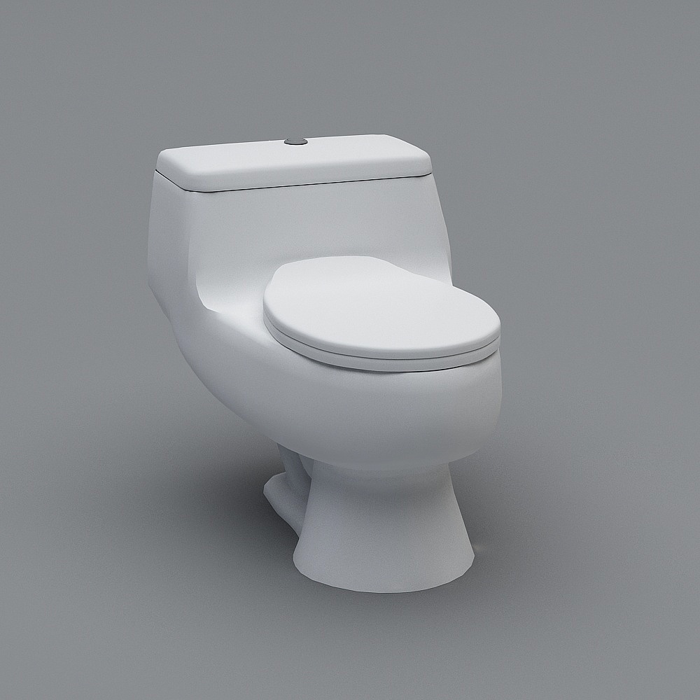 City Toiler 3D model - Modern Minimalist Design