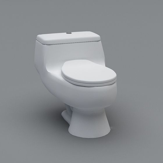 Minimalist City Toiler 3D model for Diverse Spaces