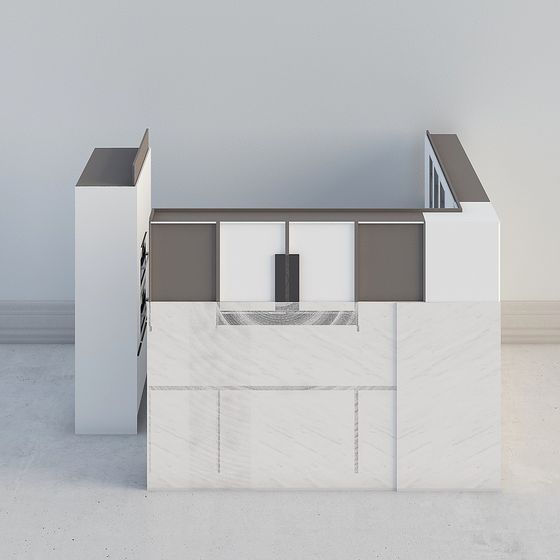 Minimalist Reception Desk 3D model