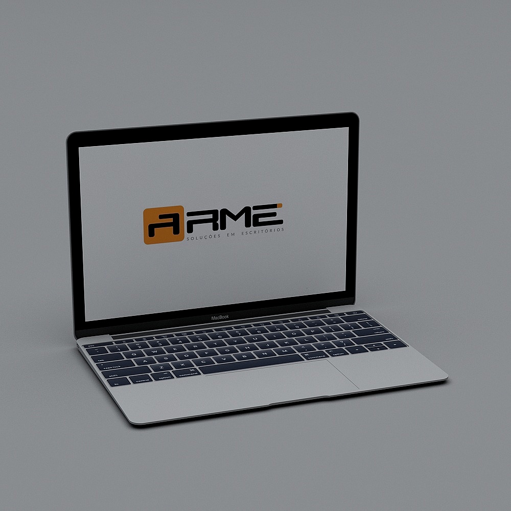 High-Detail Low-Poly Laptop 3D Model