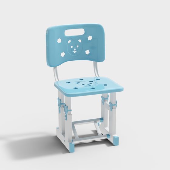 Whimsical Children's Chair 3D model for Creative Spaces