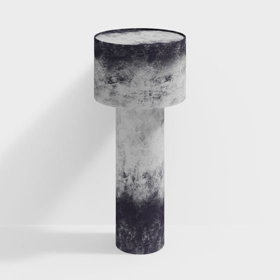 Industrial Concrete Cylinder Stool 3D model