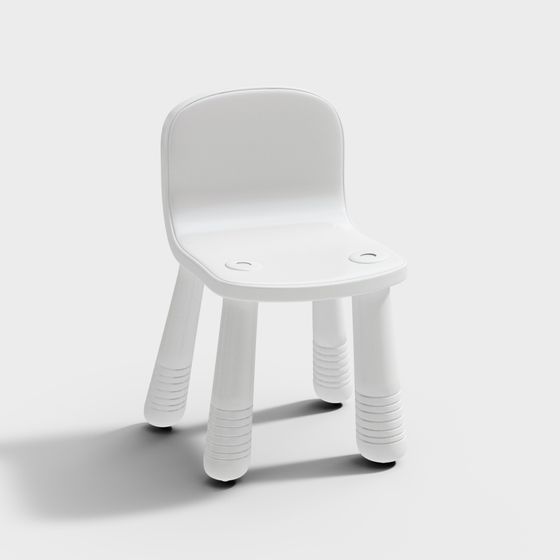 Charming Kids Chair Low-Poly 3D model