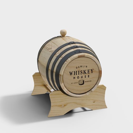 Storytelling Whiskey Barrel 3D model