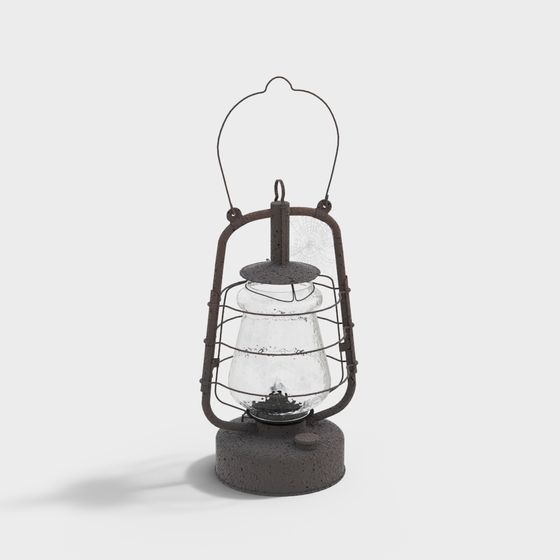 Vintage Kerosene Lamp 3D model