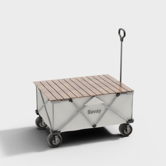 Stylish Folding Cart 3D model for Modern Usage