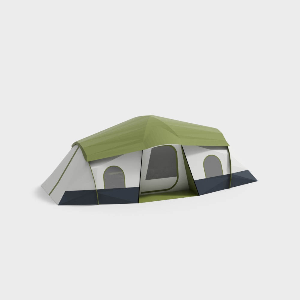 Modern Low-Poly Camping Tent 3D model