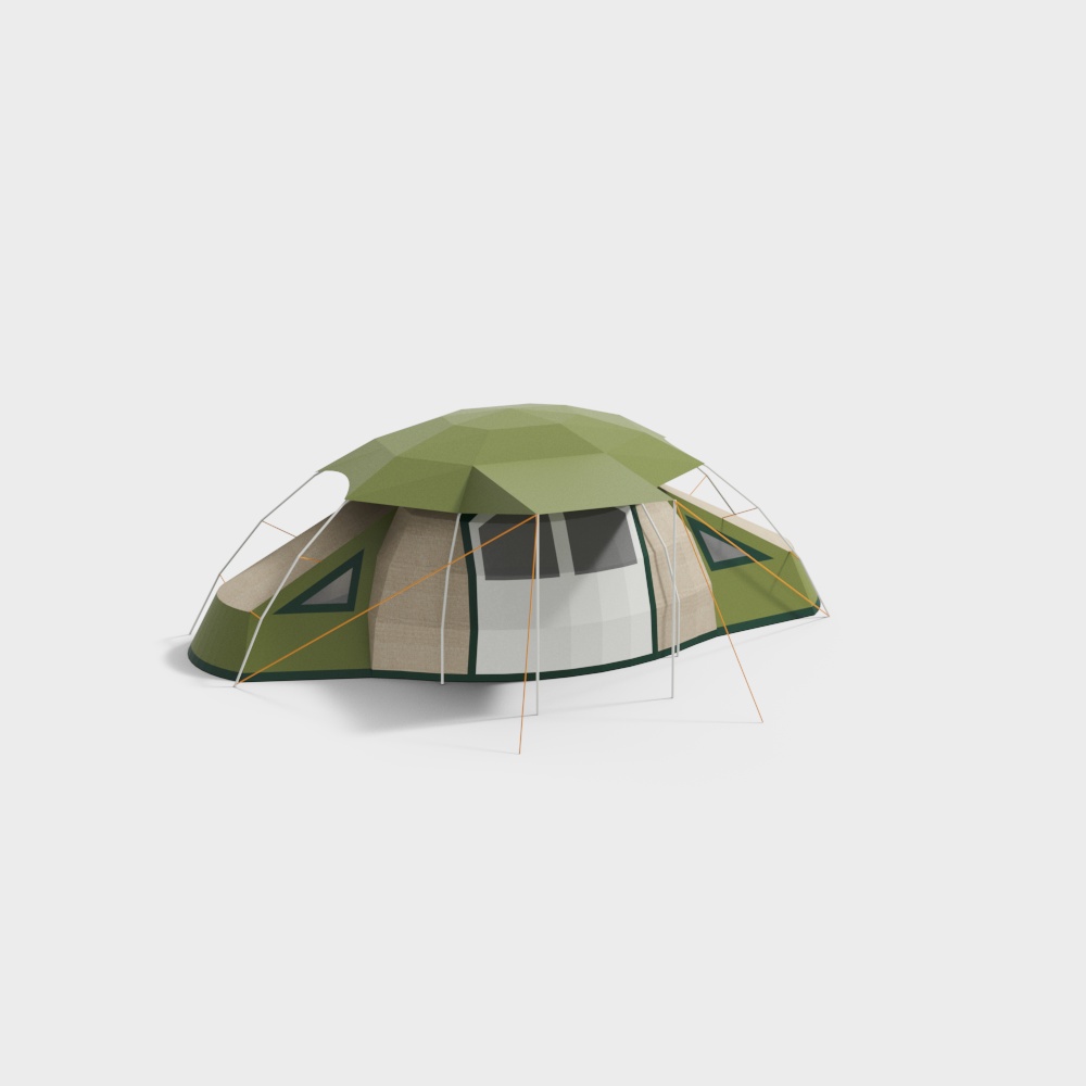 Stylish Low-Poly Tent 3D Model – Outdoor Adventure Design