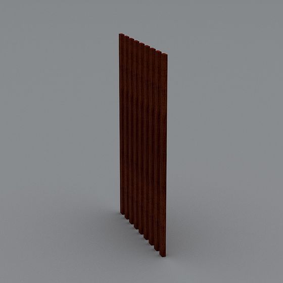 Elegant Wooden Louvered Shutter 3D model