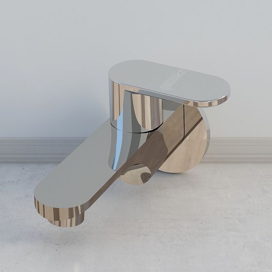 Sleek Streamlined Faucet 3D model
