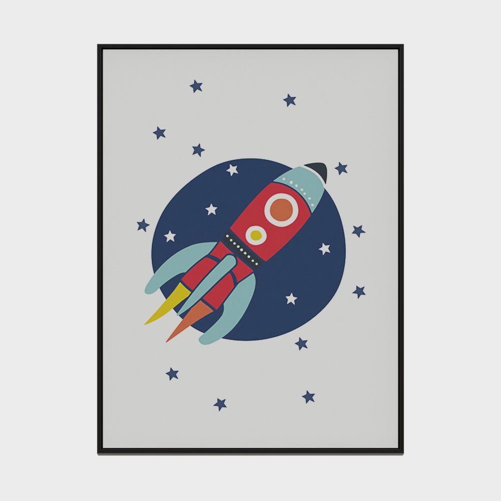 北欧モダンシンプル子供向け漫画シリーズ長方形装飾画 - 129